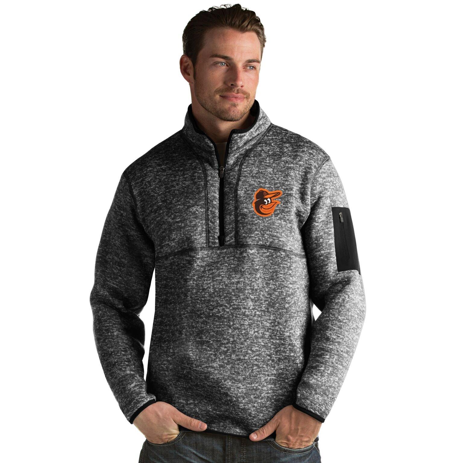 Antigua Men's Baltimore Orioles Fortune Half-Zip Jacket